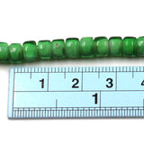 (INDIA064) 6mm Green White Hearts
