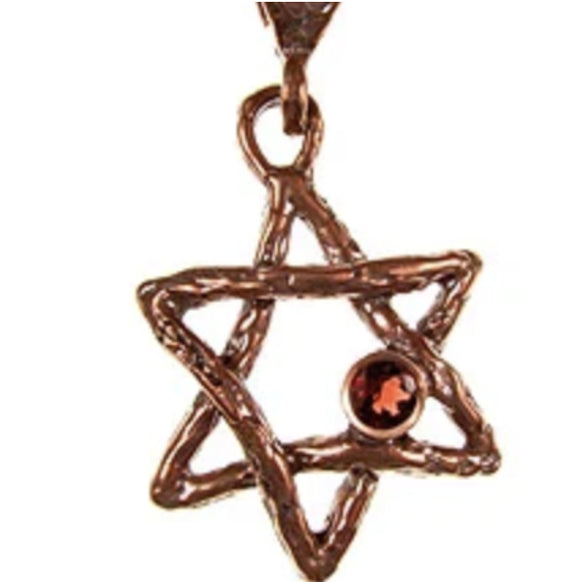 (bzp198-S096) Bronze rope style Star of David