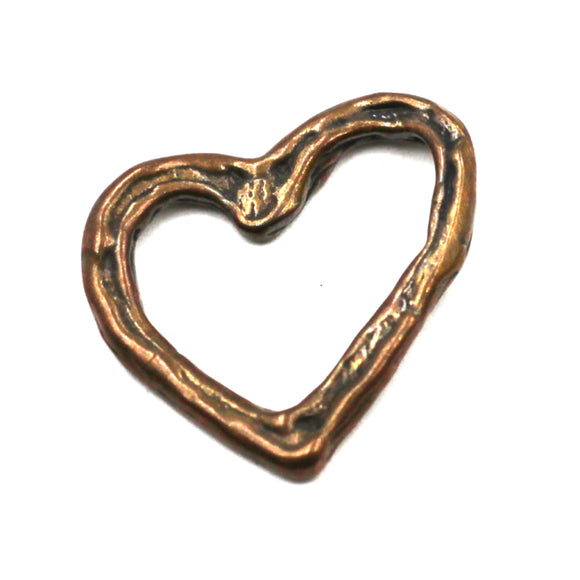 Bronze Floating Heart Link