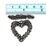 Freeform Heart Sterling Toggle