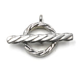 Sterling Silver Twist Toggle