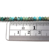 4mm Faceted Turquoise Rondelles