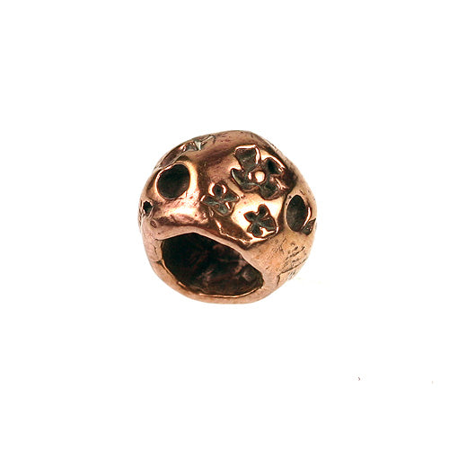 (bzbd133-N0311) Bronze textured bead - Scottsdale Bead Supply