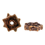 (bzbd033-9664) Bronze 8-sided spacer bead. - Scottsdale Bead Supply