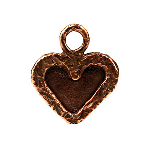 Bronze Textured Heart Pendant