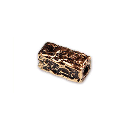 Solid Bronze free form texture, rectangle bead