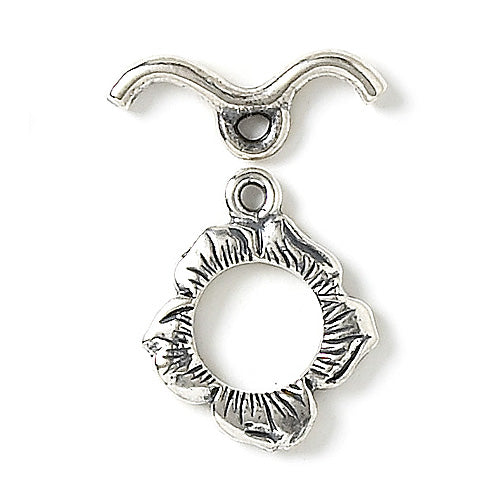 Sterling Flower Toggle Clasp