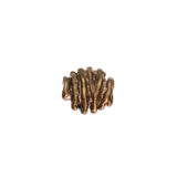 (bzbd011-9396) Bronze flattened bee hive shape bead