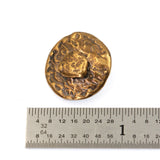 (bzbn009-N0158) Bronze textured button clasp.