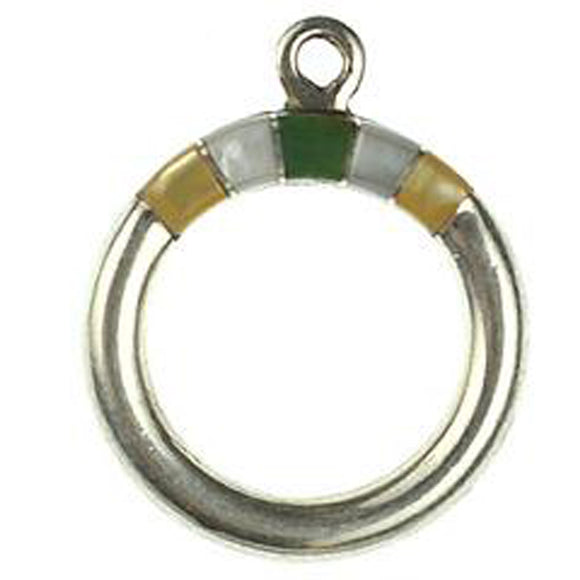 Brown Lip & M.O.P. Inlay Toggle Ring