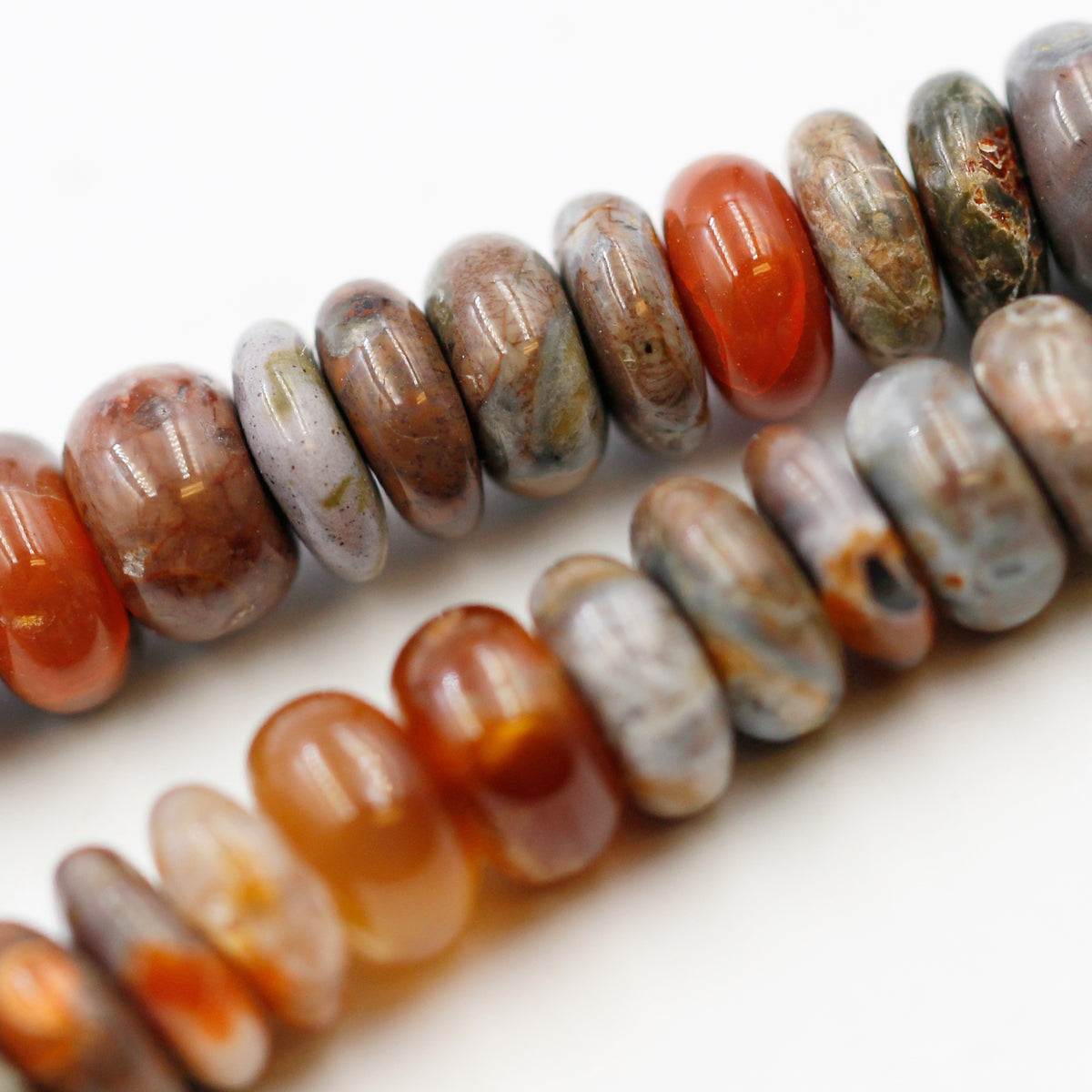 Fire Agate Beads, Spacer Beads