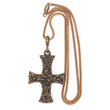 (OOAK017) Bronze Cross Ancient Coin Necklace