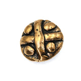 (bzbn003-N0135)  Bronze Cross and Dots Button Clasp.
