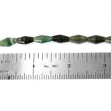 (agate010) 6x12mm Faceted Moss Agate Tubes