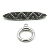 Sterling silver toggle