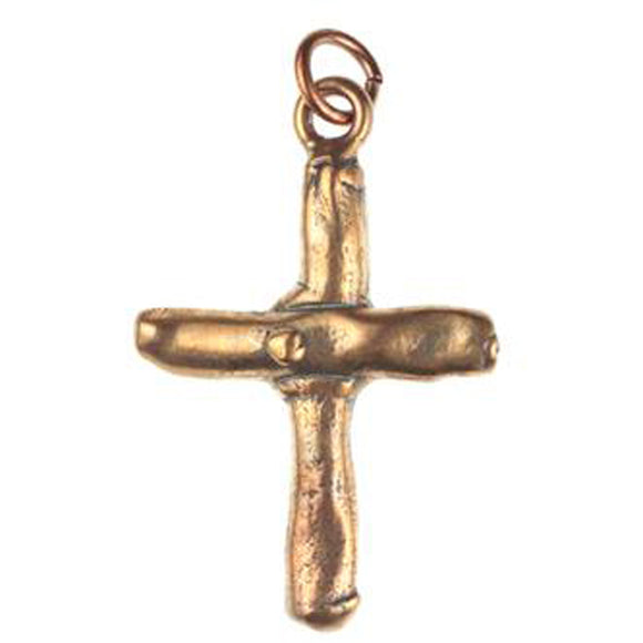 (bzp034-9721) Bronze 50mm long round cross