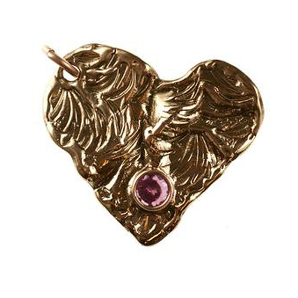 (bzp113-S091) Bronze Heart Pendant