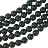 (bom004) 10mm matte Black Onyx Rounds - Scottsdale Bead Supply