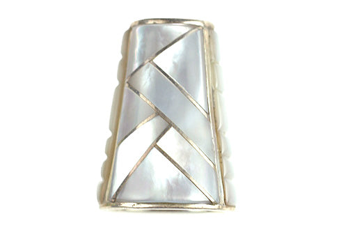 Inlay Cone 12 x 9 mm White Mother of Pearl