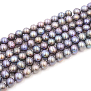 (prl007) 9mm Dark Purple Freshwater Pearls