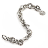 (ABR021) Sterling Silver Freeform Link Bracelet