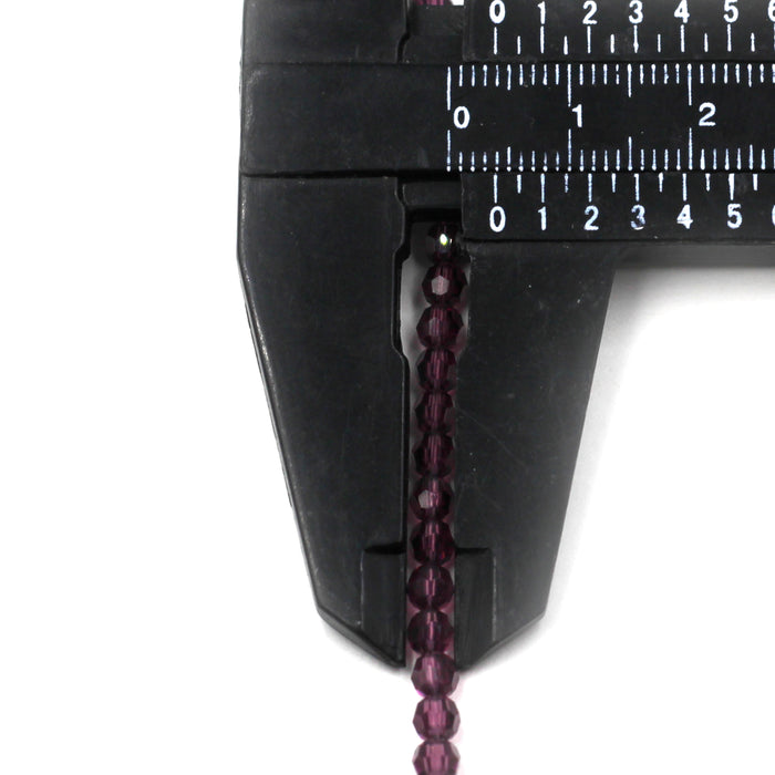 4mm Round Amethyst Swarovski Crystal