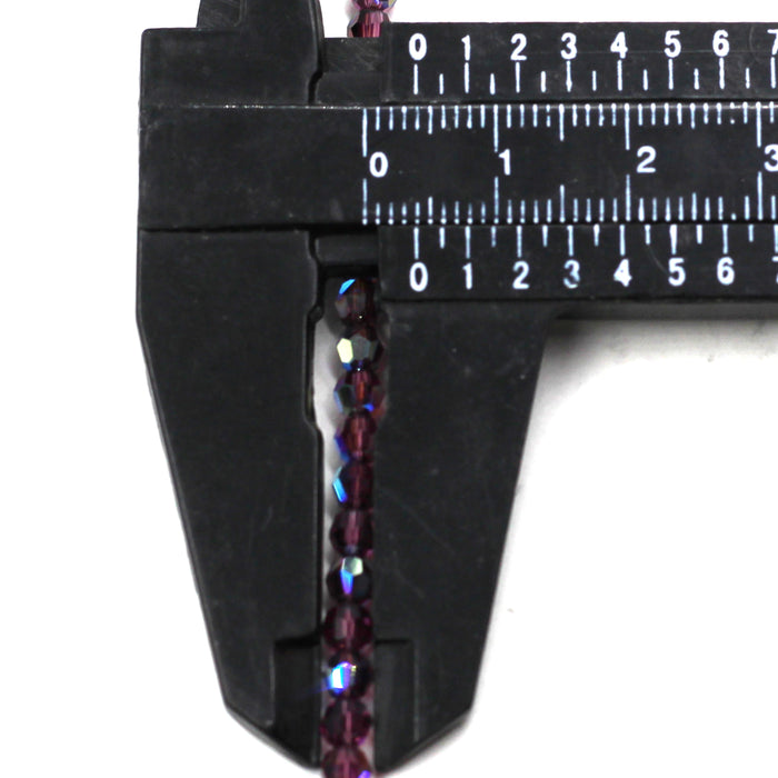 4mm Round Amethyst AB Swarovski Crystal