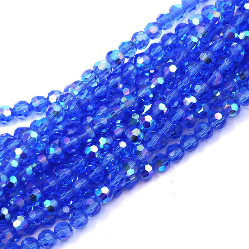 4mm Round Sapphire AB Swarovski Crystal
