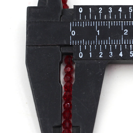 4mm Round Siam Swarovski Crystal