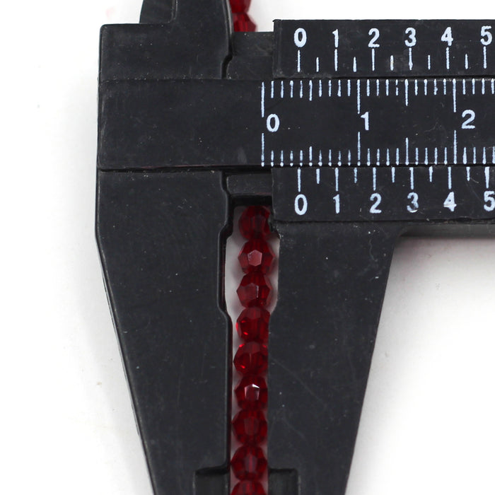 4mm Round Siam Swarovski Crystal