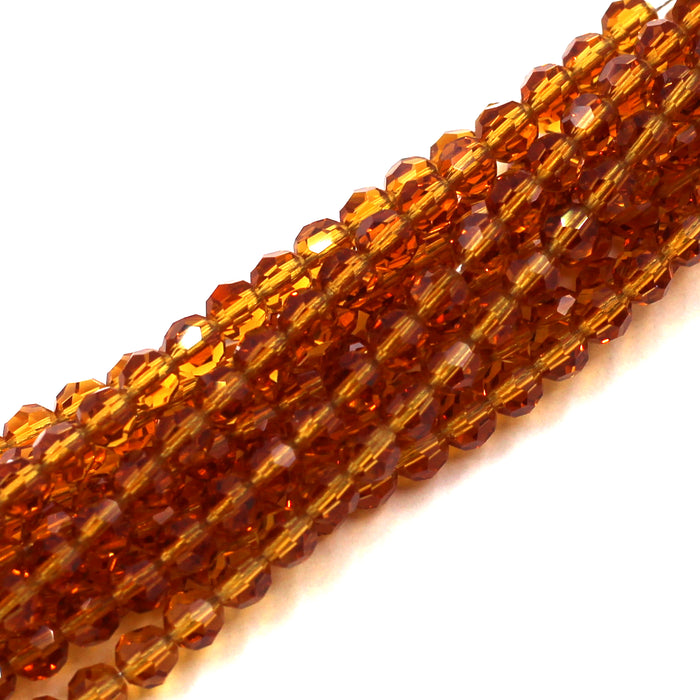 4mm Round Topaz Swarovski Crystal