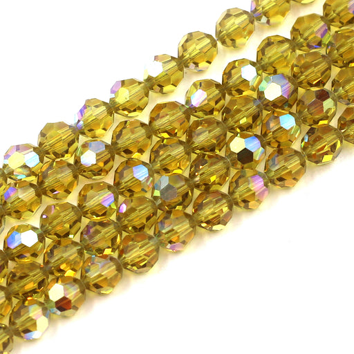 6mm Round Lime AB Swarovski Crystal