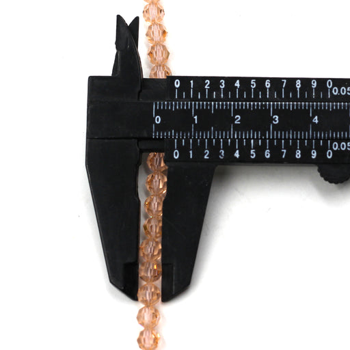 6mm Round Lt. Peach Swarovski Crystal