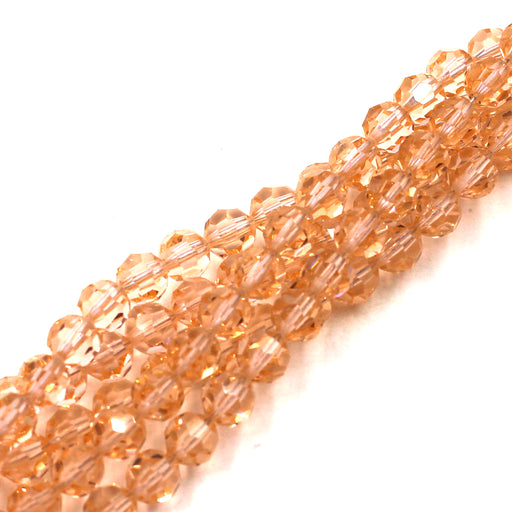 6mm Round Lt. Peach Swarovski Crystal