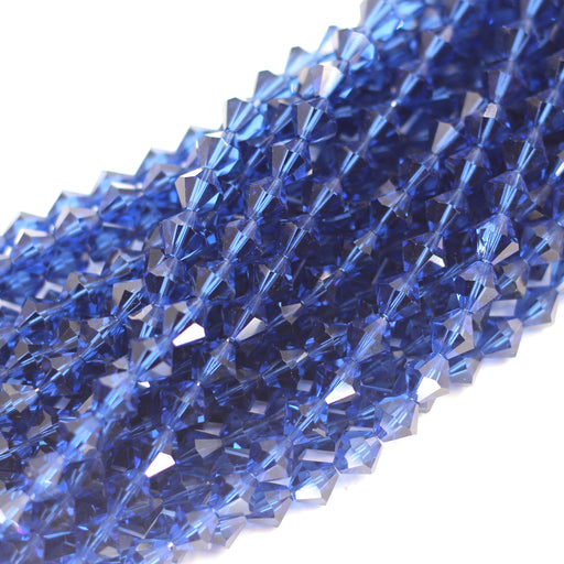 8mm Bicone Dark Sapphire Swarovski Crystal