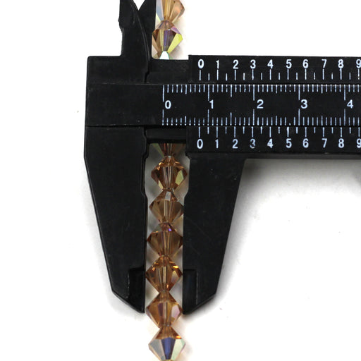 8mm Bicone Lt. Colorado Topaz AB Swarovski Crystal