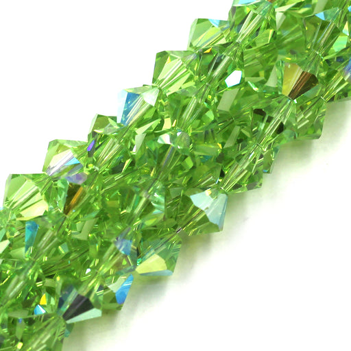 8mm Bicone Peridot AB Swarovski Crystal