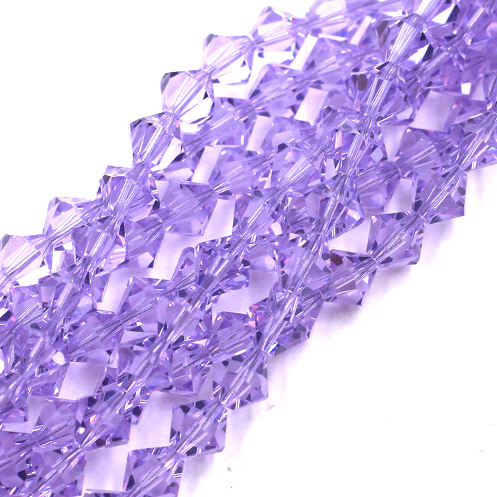 8mm Bicone Violet Swarovski Crystal