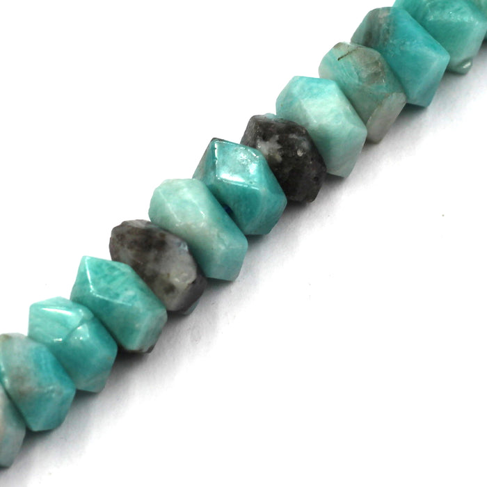 (AMA-012) Amazonite Roundelle Nugget Beads