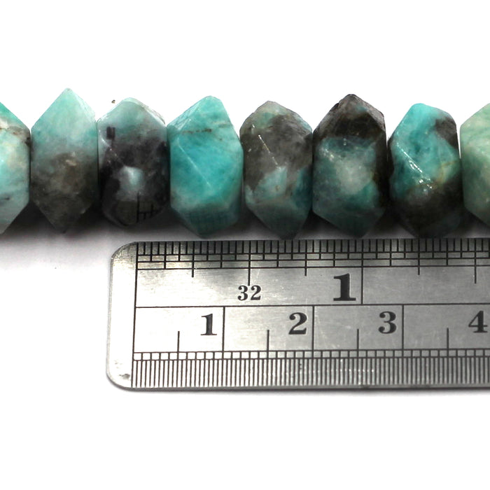 (AMA-012) Amazonite Roundelle Nugget Beads