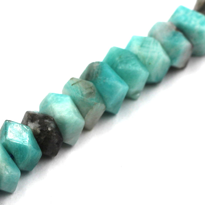 (AMA-012) Amazonite Roundelle Nugget Beads