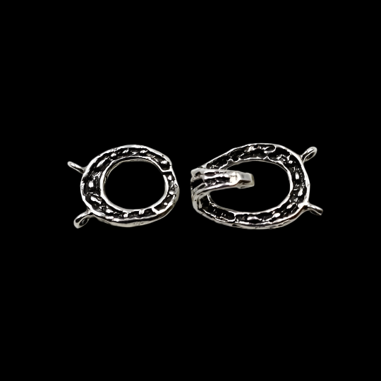 (SCL-026) Sterling Silver Interlocking 2 strand clasp