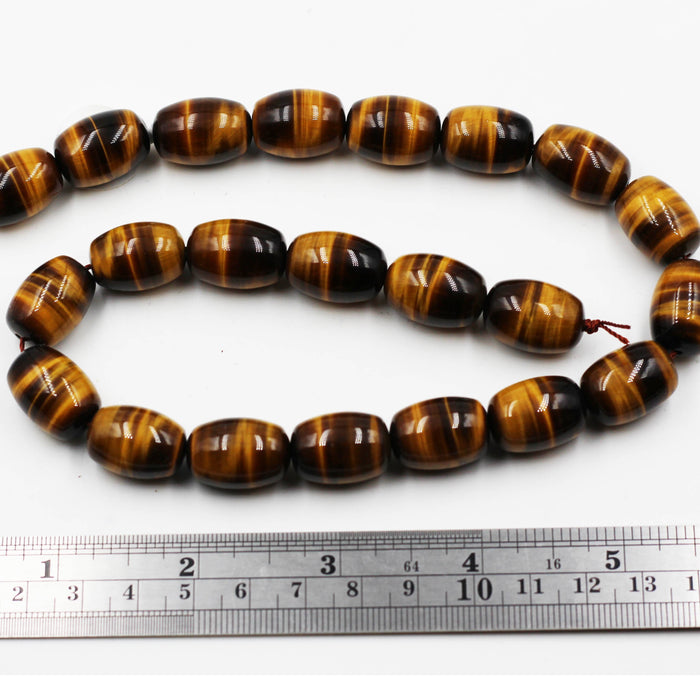 (tig013)  Golden Tiger Eye barrel beads