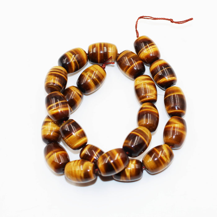 (tig013)  Golden Tiger Eye barrel beads