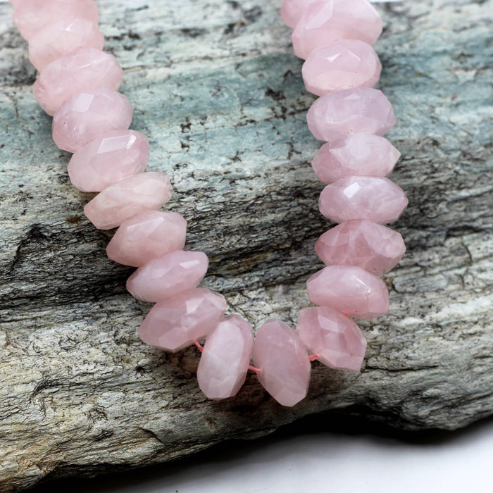(qtz069) Simple Faceted Rose Quartz