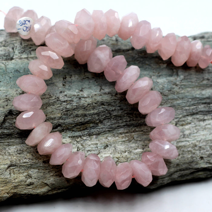 (qtz069) Simple Faceted Rose Quartz
