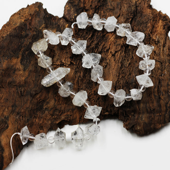 (hcrys002)  Herkimer type double terminated Quartz Crystals