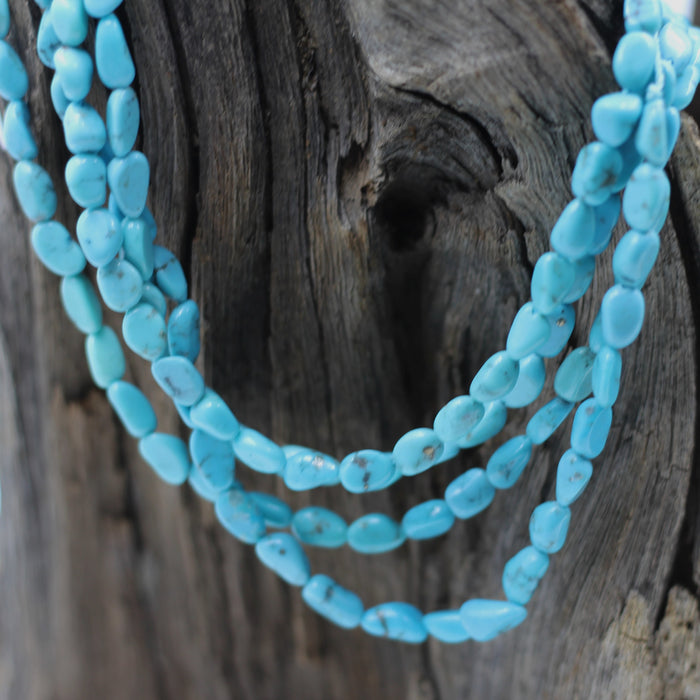 Blue Turquoise nugget strands