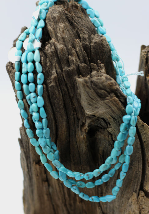 Blue Turquoise nugget strands