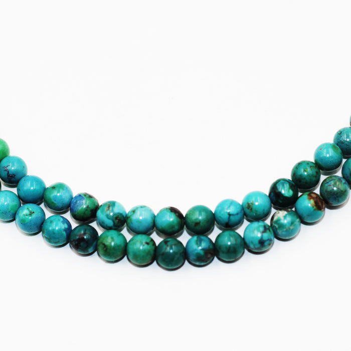 (Turq 109)  6mm. Round Turquoise beads